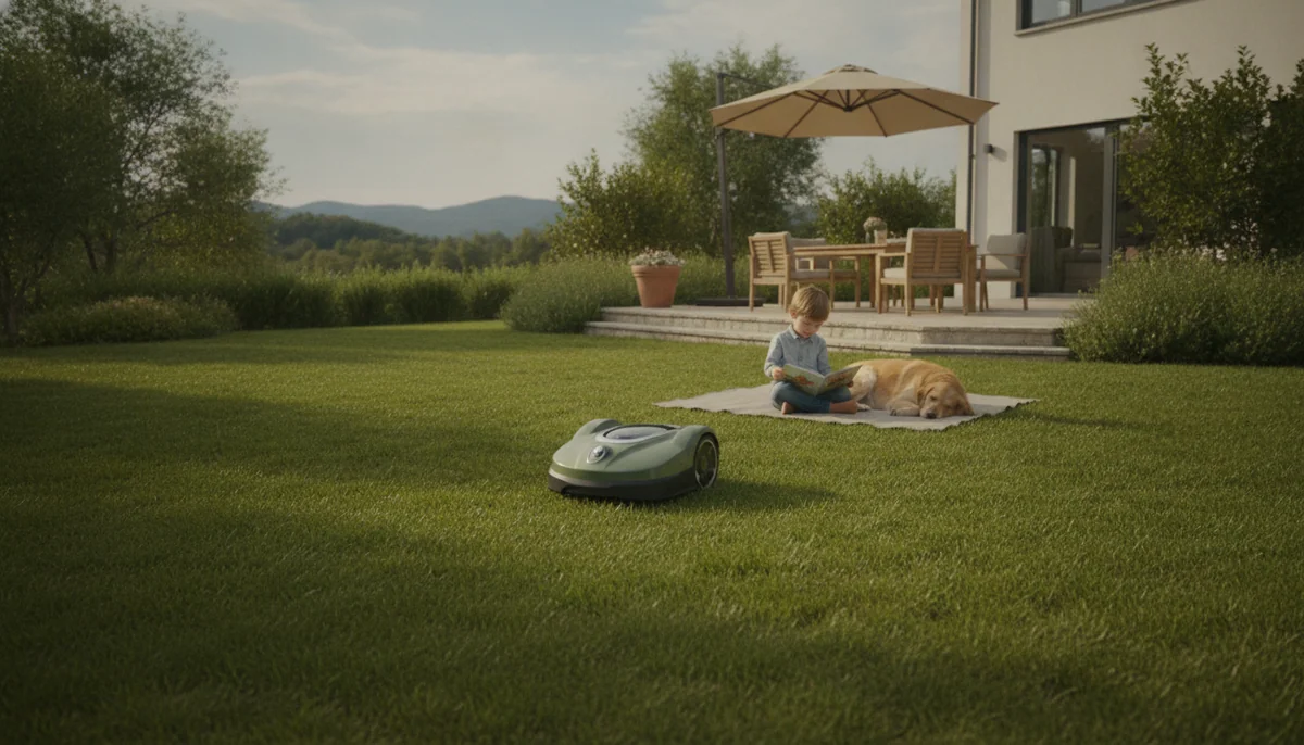 A robot mower is safe only on a lawn nobody is using