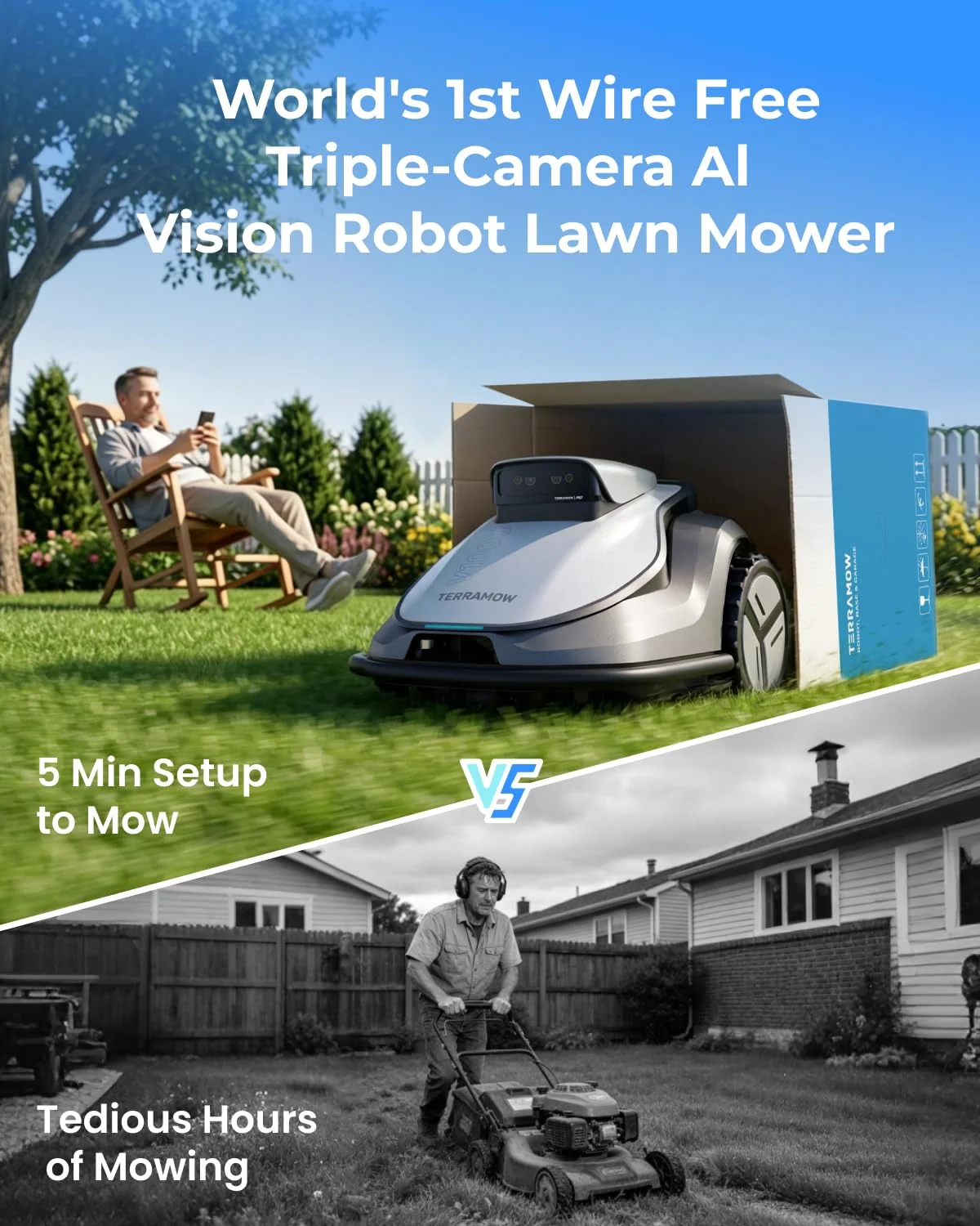 TerraMow V1000 Robotic Lawn Mower, view 2
