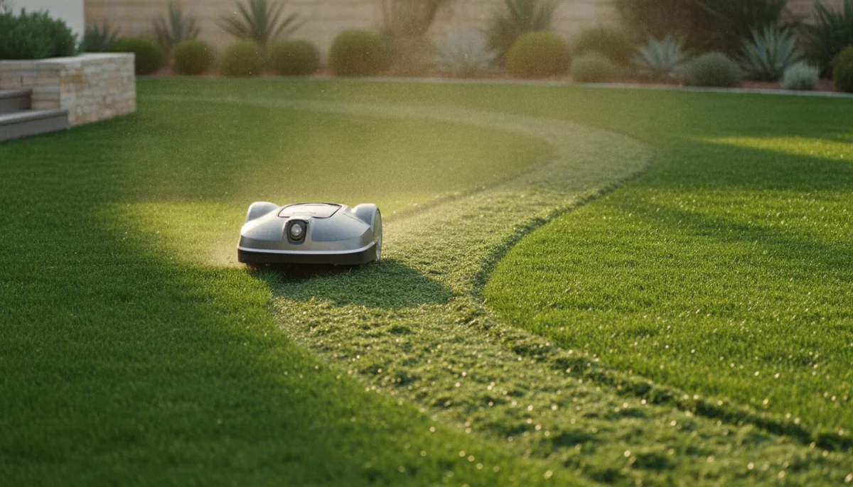 Robot lawn mowers leave the clippings behind, and that is usually the point