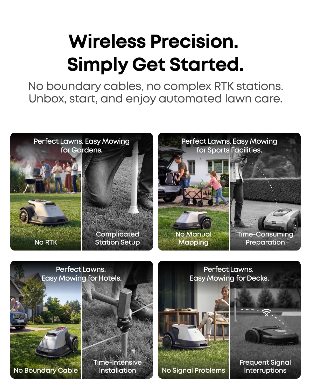 Eufy E15 robot lawn mower, view 2
