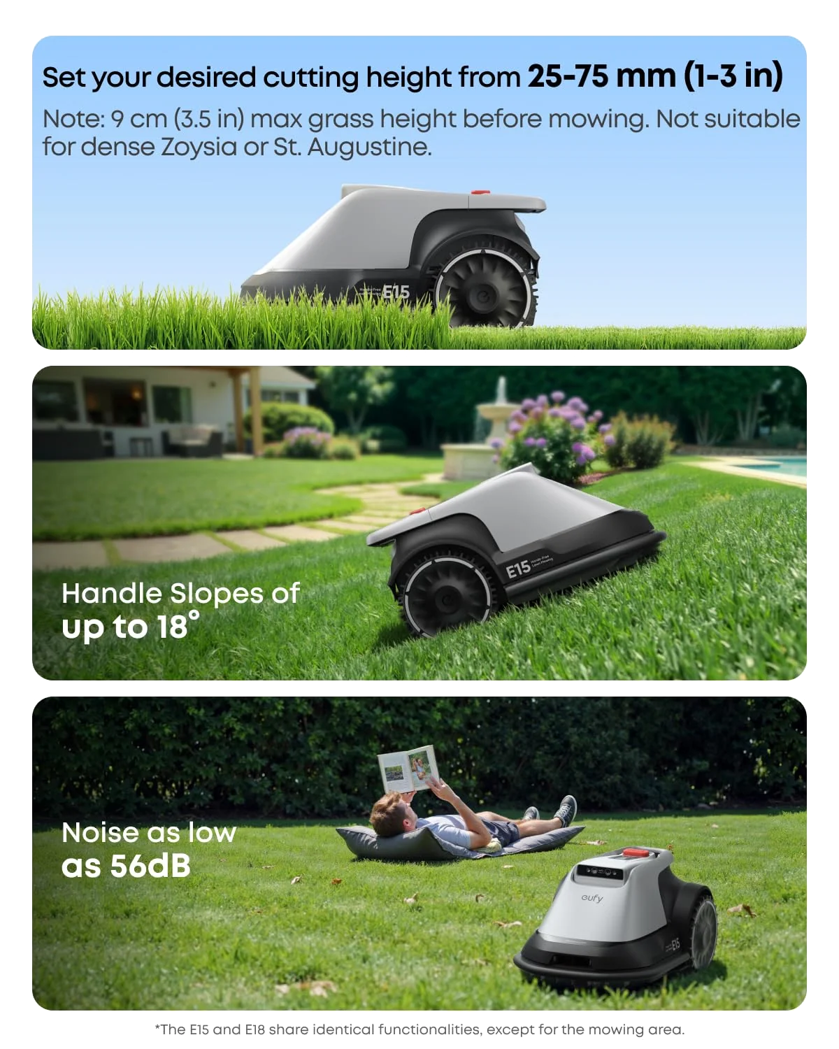 Eufy E15 robot lawn mower, view 6