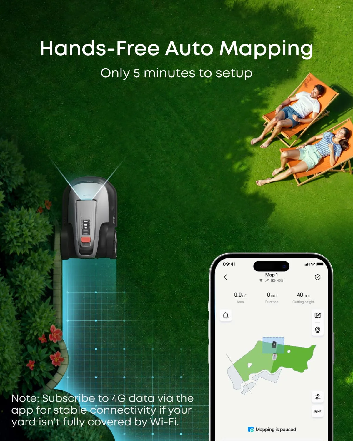 Eufy E18 robot lawn mower, view 5