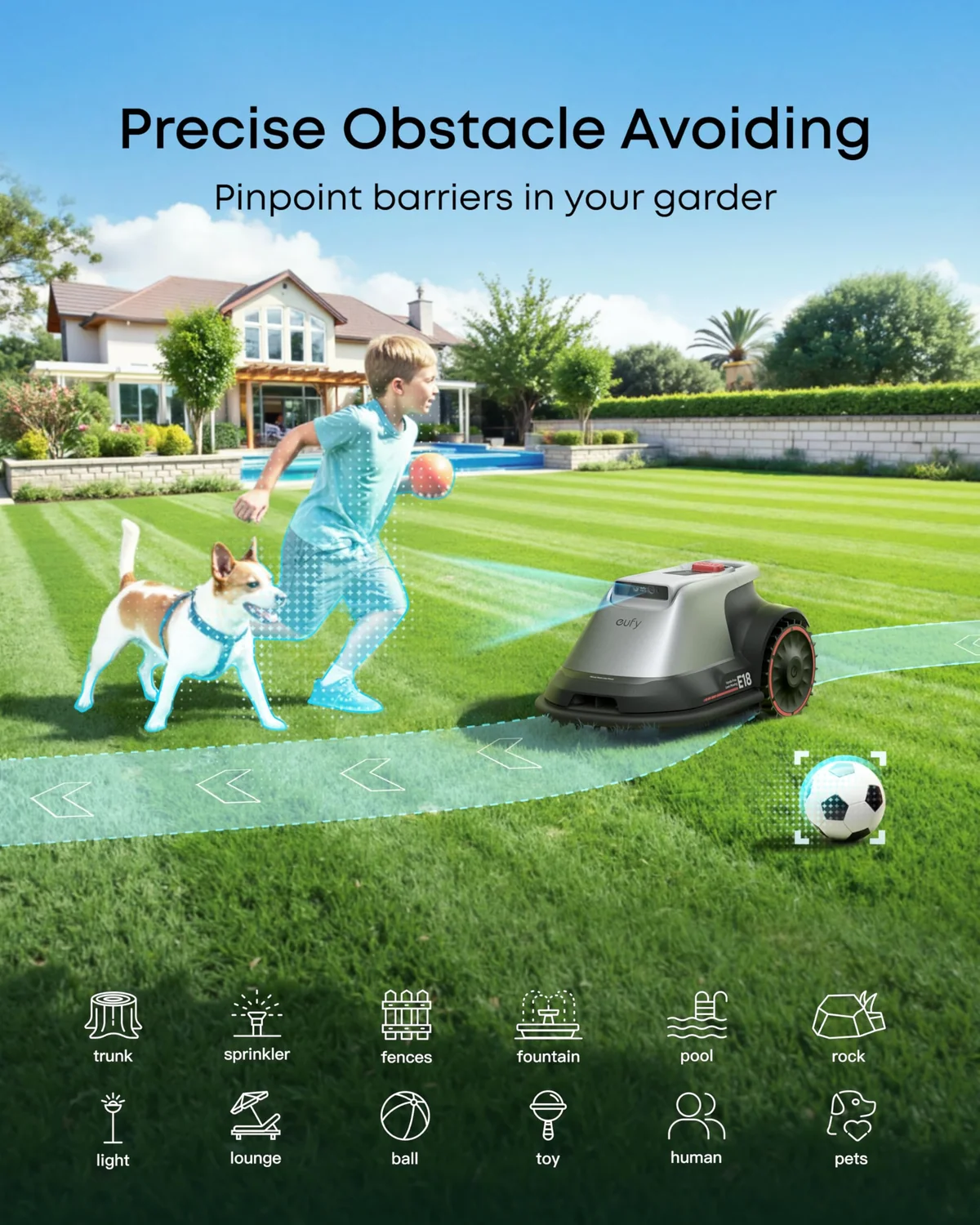Eufy E18 robot lawn mower, view 6