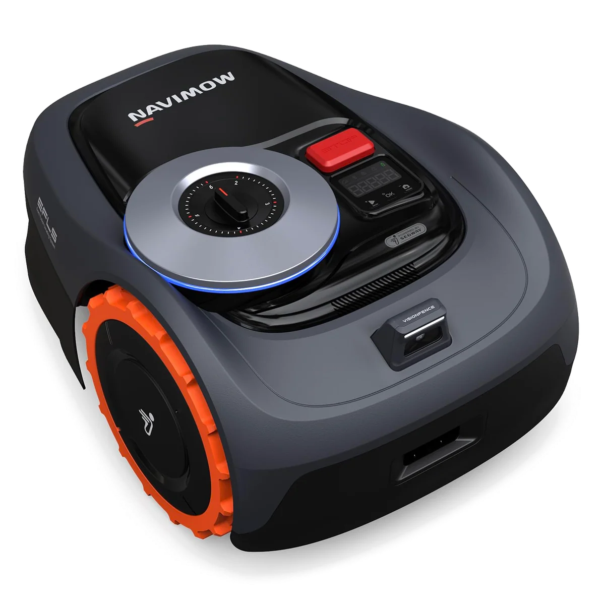 Segway Navimow i110N Robot Lawn Mower Perimeter Wire Free 1/4 Acre RTK+Vision Robotic Lawnmower, AI-Assisted Mapping, Virtual Boundary, APP Control, 58dB(A) Quiet, Multi-Zone Management